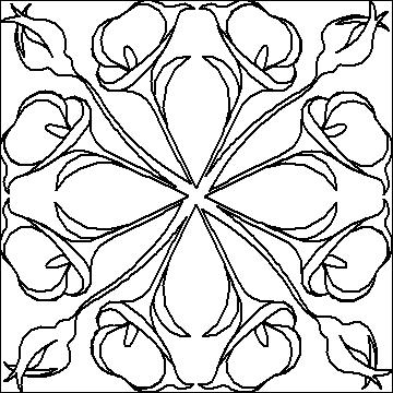 (image for) Brides Bouquet Lilies and Rosebuds Block-L04408*